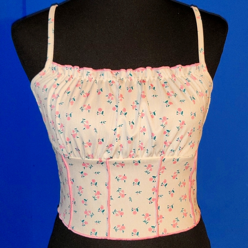 Romwe floral crop top